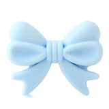 Keep&grow 10Pcs Bowknot Silicon Beads BPA Free Bow Tie Baby Teething Bead For DIY Jewelry Making Chewable Baby Teething Gift