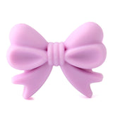 Keep&grow 10Pcs Bowknot Silicon Beads BPA Free Bow Tie Baby Teething Bead For DIY Jewelry Making Chewable Baby Teething Gift