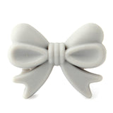 Keep&grow 10Pcs Bowknot Silicon Beads BPA Free Bow Tie Baby Teething Bead For DIY Jewelry Making Chewable Baby Teething Gift