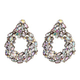 JUJIA za Fashion Boho Crystal Earrings For Women New Rhinestone Statement Pearl Drop Earrings Bijoux Wholesale