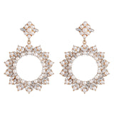 JUJIA za Fashion Boho Crystal Earrings For Women New Rhinestone Statement Pearl Drop Earrings Bijoux Wholesale