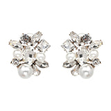 JUJIA za Fashion Boho Crystal Earrings For Women New Rhinestone Statement Pearl Drop Earrings Bijoux Wholesale