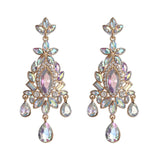 JUJIA za Fashion Boho Crystal Earrings For Women New Rhinestone Statement Pearl Drop Earrings Bijoux Wholesale