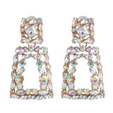 JUJIA za Fashion Boho Crystal Earrings For Women New Rhinestone Statement Pearl Drop Earrings Bijoux Wholesale