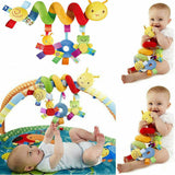 Cute Activity Musical Spiral Crib Stroller Car Seat Travel Hanging Toys Baby Boys Girls Rattles Toy