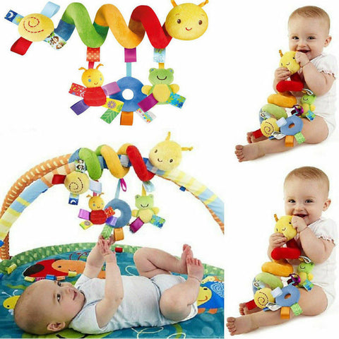 Cute Activity Musical Spiral Crib Stroller Car Seat Travel Hanging Toys Baby Boys Girls Rattles Toy