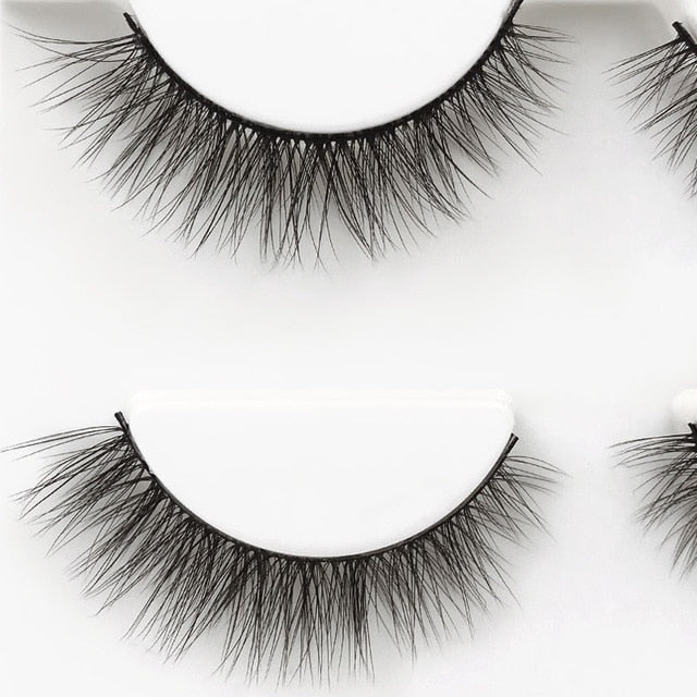 SHIDISHANGPIN 3 pairs mink eyelashes natural false lashes wispy 3d mink lashes makeup false eyelashes eyelash extension lashes