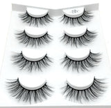 HBZGTLAD 2/4 pairs natural false eyelashes fake lashes long makeup 3d mink lashes eyelash extension mink eyelashes for beauty