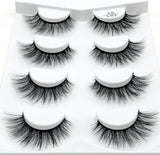 HBZGTLAD 2/4 pairs natural false eyelashes fake lashes long makeup 3d mink lashes eyelash extension mink eyelashes for beauty