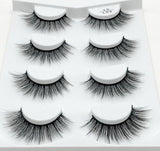 HBZGTLAD 2/4 pairs natural false eyelashes fake lashes long makeup 3d mink lashes eyelash extension mink eyelashes for beauty