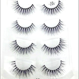 HBZGTLAD 2/4 pairs natural false eyelashes fake lashes long makeup 3d mink lashes eyelash extension mink eyelashes for beauty