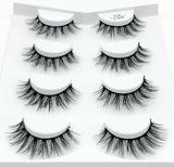 HBZGTLAD 2/4 pairs natural false eyelashes fake lashes long makeup 3d mink lashes eyelash extension mink eyelashes for beauty