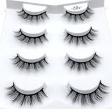 HBZGTLAD 2/4 pairs natural false eyelashes fake lashes long makeup 3d mink lashes eyelash extension mink eyelashes for beauty