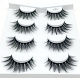 HBZGTLAD 2/4 pairs natural false eyelashes fake lashes long makeup 3d mink lashes eyelash extension mink eyelashes for beauty