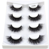 HBZGTLAD 2/4 pairs natural false eyelashes fake lashes long makeup 3d mink lashes eyelash extension mink eyelashes for beauty
