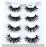 HBZGTLAD 2/4 pairs natural false eyelashes fake lashes long makeup 3d mink lashes eyelash extension mink eyelashes for beauty