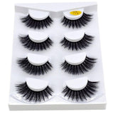 HBZGTLAD 2/4 pairs natural false eyelashes fake lashes long makeup 3d mink lashes eyelash extension mink eyelashes for beauty
