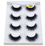 HBZGTLAD 2/4 pairs natural false eyelashes fake lashes long makeup 3d mink lashes eyelash extension mink eyelashes for beauty