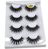 HBZGTLAD 2/4 pairs natural false eyelashes fake lashes long makeup 3d mink lashes eyelash extension mink eyelashes for beauty