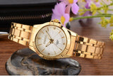 CHENXI Brand Classic Delicate Rhinestone Couple Lover Watches Fashion Luxury Gold Stainless Steel Men&Women Watch Orologi Coppia