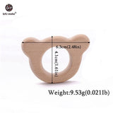 Let's Make 1PC Baby Teether Animal Wood Rings Unicorn Camera Hedgehog Food Grade Wooden Teether Nursing Pendant Teething Toys