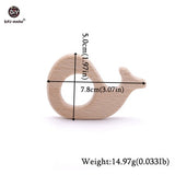 Let's Make 1PC Baby Teether Animal Wood Rings Unicorn Camera Hedgehog Food Grade Wooden Teether Nursing Pendant Teething Toys