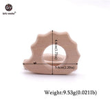 Let's Make 1PC Baby Teether Animal Wood Rings Unicorn Camera Hedgehog Food Grade Wooden Teether Nursing Pendant Teething Toys