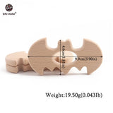 Let's Make 1PC Baby Teether Animal Wood Rings Unicorn Camera Hedgehog Food Grade Wooden Teether Nursing Pendant Teething Toys