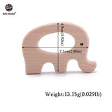 Let's Make 1PC Baby Teether Animal Wood Rings Unicorn Camera Hedgehog Food Grade Wooden Teether Nursing Pendant Teething Toys