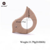 Let's Make 1PC Baby Teether Animal Wood Rings Unicorn Camera Hedgehog Food Grade Wooden Teether Nursing Pendant Teething Toys