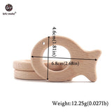 Let's Make 1PC Baby Teether Animal Wood Rings Unicorn Camera Hedgehog Food Grade Wooden Teether Nursing Pendant Teething Toys