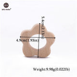 Let's Make 1PC Baby Teether Animal Wood Rings Unicorn Camera Hedgehog Food Grade Wooden Teether Nursing Pendant Teething Toys