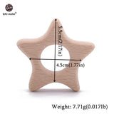 Let's Make 1PC Baby Teether Animal Wood Rings Unicorn Camera Hedgehog Food Grade Wooden Teether Nursing Pendant Teething Toys