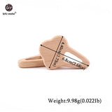 Let's Make 1PC Baby Teether Animal Wood Rings Unicorn Camera Hedgehog Food Grade Wooden Teether Nursing Pendant Teething Toys