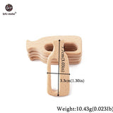 Let's Make 1PC Baby Teether Animal Wood Rings Unicorn Camera Hedgehog Food Grade Wooden Teether Nursing Pendant Teething Toys