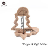 Let's Make 1PC Baby Teether Animal Wood Rings Unicorn Camera Hedgehog Food Grade Wooden Teether Nursing Pendant Teething Toys