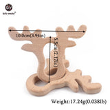 Let's Make 1PC Baby Teether Animal Wood Rings Unicorn Camera Hedgehog Food Grade Wooden Teether Nursing Pendant Teething Toys