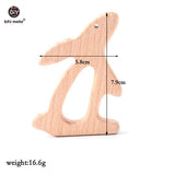 Let's Make 1PC Baby Teether Animal Wood Rings Unicorn Camera Hedgehog Food Grade Wooden Teether Nursing Pendant Teething Toys
