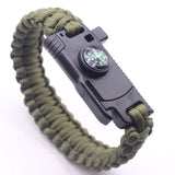 MKENDN Men Multi-function Paracord Survival Bracelet Outdoor Camping Rescue Emergency Rope Bracelets with Knife For Women