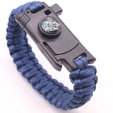 MKENDN Men Multi-function Paracord Survival Bracelet Outdoor Camping Rescue Emergency Rope Bracelets with Knife For Women