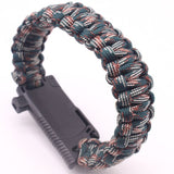 MKENDN Men Multi-function Paracord Survival Bracelet Outdoor Camping Rescue Emergency Rope Bracelets with Knife For Women