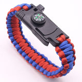 MKENDN Men Multi-function Paracord Survival Bracelet Outdoor Camping Rescue Emergency Rope Bracelets with Knife For Women
