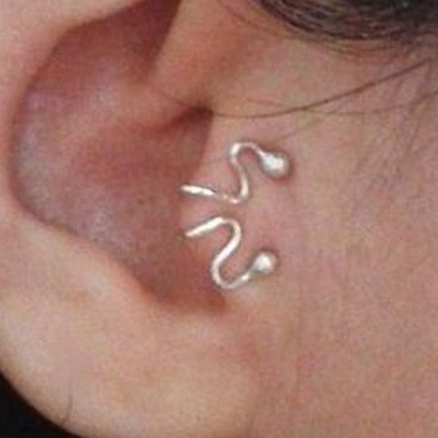 Single Earring Unique New Alloy Branch Tragus Piercing Earring For Women Non Piercing Clip Earring 2019