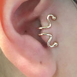 Single Earring Unique New Alloy Branch Tragus Piercing Earring For Women Non Piercing Clip Earring 2019