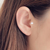 Single Earring Unique New Alloy Branch Tragus Piercing Earring For Women Non Piercing Clip Earring 2019