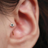 Single Earring Unique New Alloy Branch Tragus Piercing Earring For Women Non Piercing Clip Earring 2019
