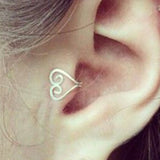 Single Earring Unique New Alloy Branch Tragus Piercing Earring For Women Non Piercing Clip Earring 2019
