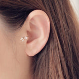 Single Earring Unique New Alloy Branch Tragus Piercing Earring For Women Non Piercing Clip Earring 2019