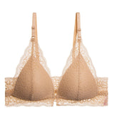 CINOON Sexy Lace Wireless Front Closure Bra For Women Sexy Embroidery Lingerie Push Up Bra Comfort Breathable Backless Bralette