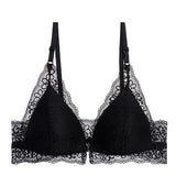 CINOON Sexy Lace Wireless Front Closure Bra For Women Sexy Embroidery Lingerie Push Up Bra Comfort Breathable Backless Bralette